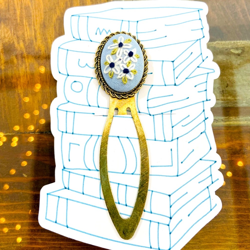Hand Embroidered Bookmark
